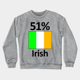 51% Irish Flag Funny Ireland Heritage Crewneck Sweatshirt